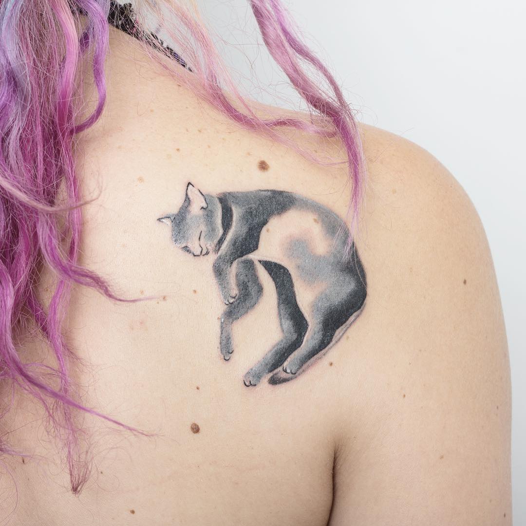 54 Lovely Cat Tattoos For Women