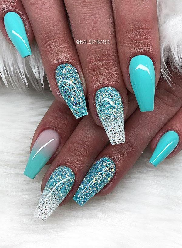 45 Pretty Glitter Nail Art Designs You Should Try