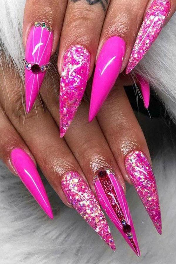 45 Pretty Glitter Nail Art Designs You Should Try