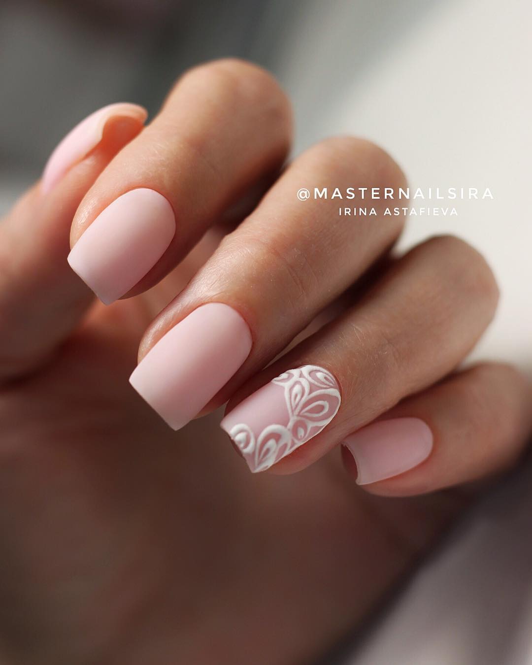 50 Pretty Matte Square Nail Art Designs