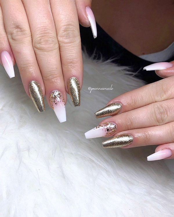 30 Outstanding Coffin Shape Nail Designs