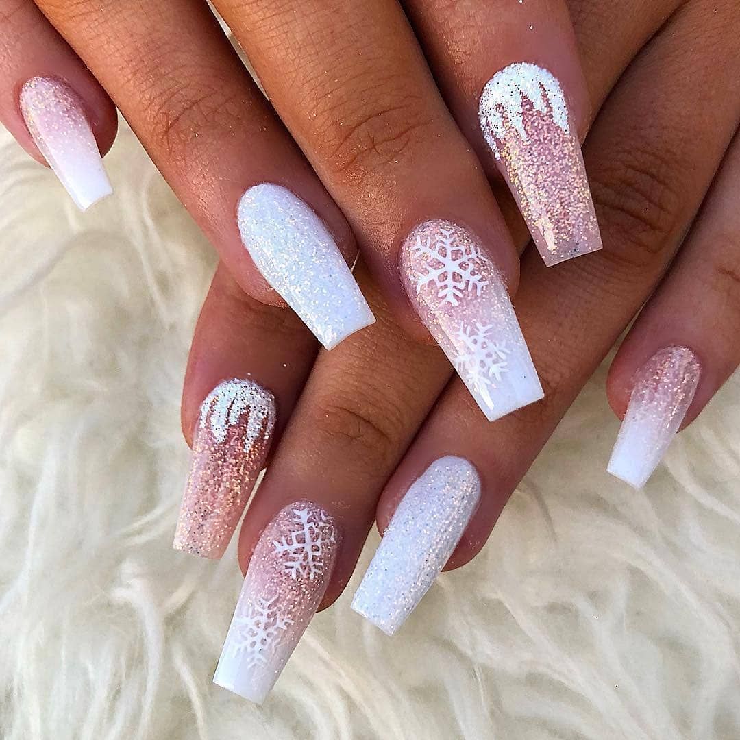 winter nails acrylic