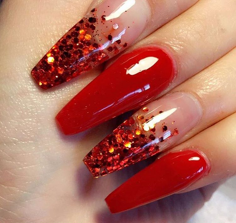 50 Festive Red Coffin Christmas Nails to Inspire You | Xuzinuo | Page 18