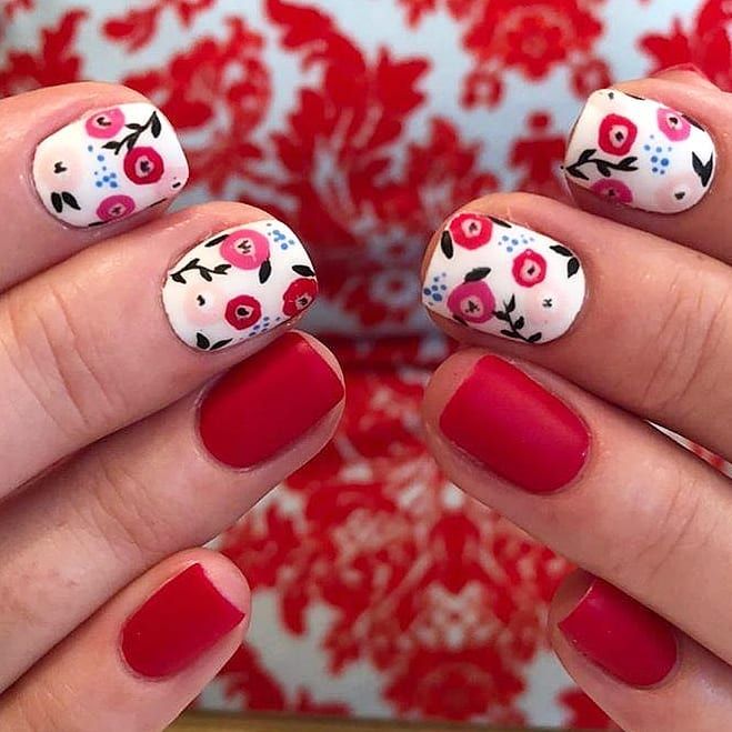 55 Gorgeous Floral Nail Art Designs for Spring