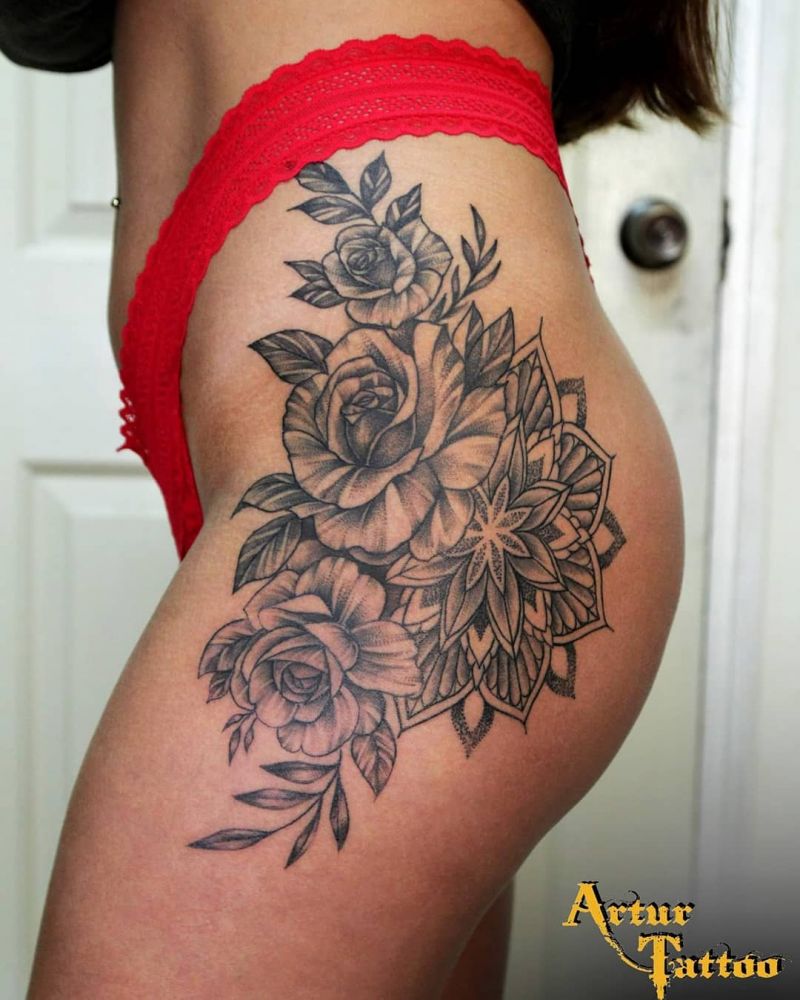 55 Most Beautiful Thigh Tattoos You Will Love | Xuzinuo | Page 6