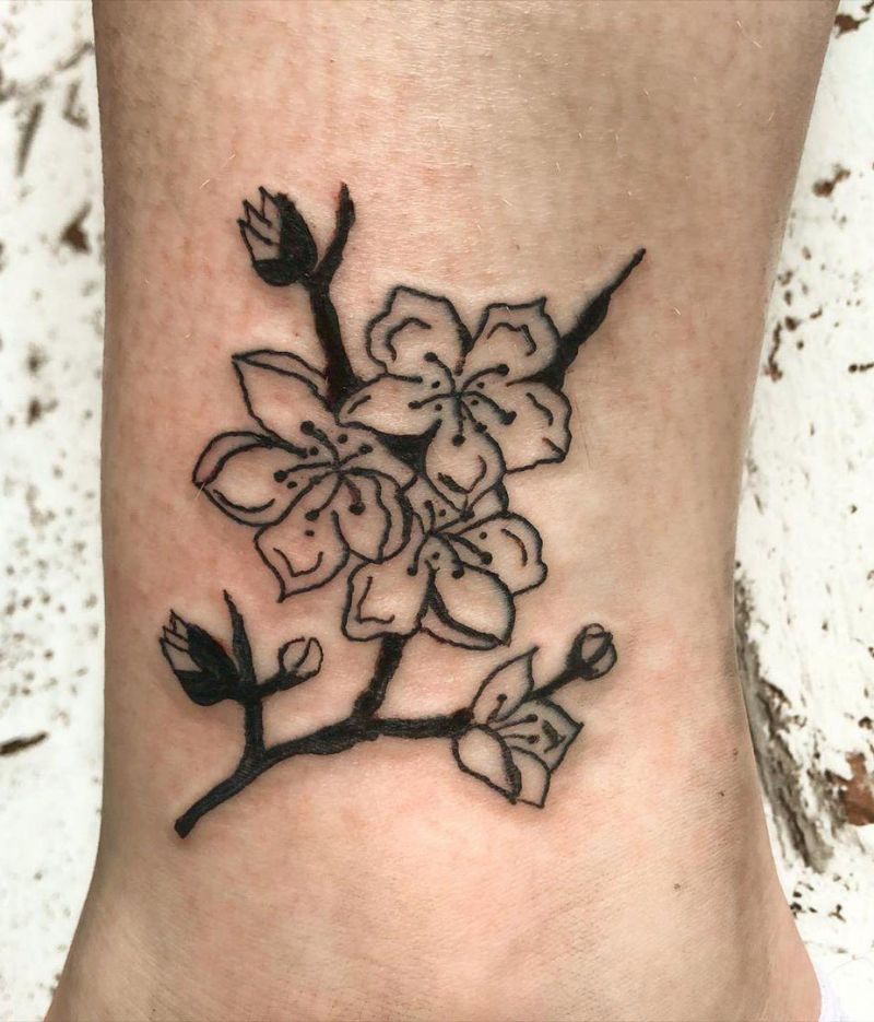 50 Pretty Cherry Blossom Tattoos Make You Charming