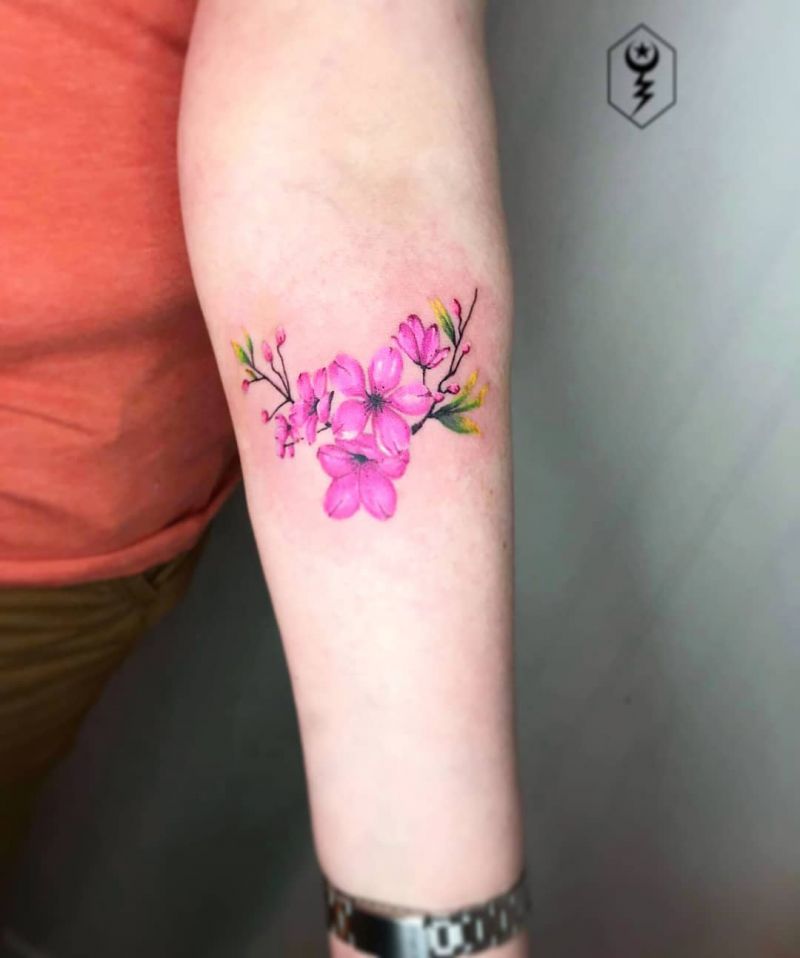 50 Pretty Cherry Blossom Tattoos Make You Charming