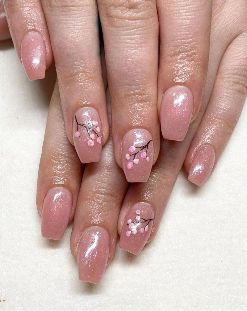 50 Trendy Cherry Blossom Nails for Spring You Will Love