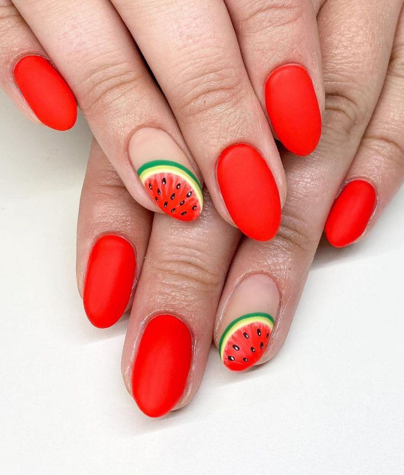 30 Trendy Watermelon Nail Art Designs for Summer