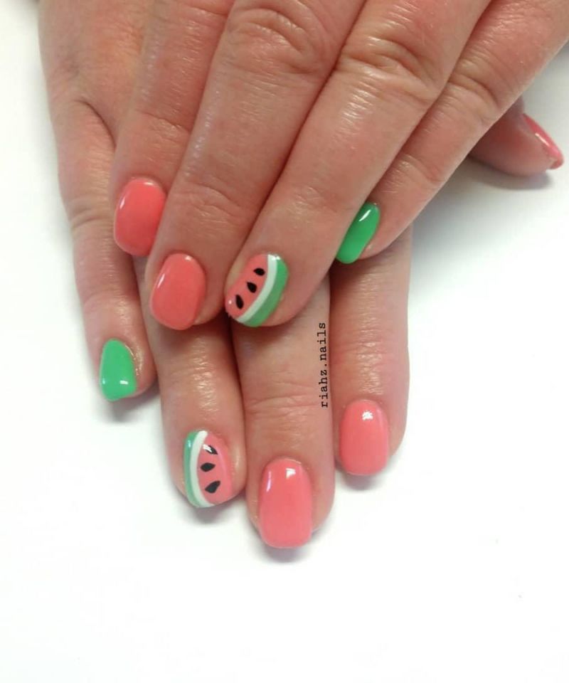 30 Trendy Watermelon Nail Art Designs for Summer