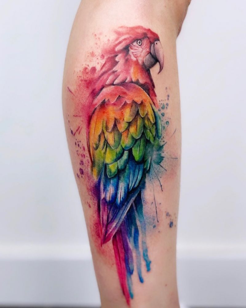 30 Stunning Parrot Tattoos You Will Love
