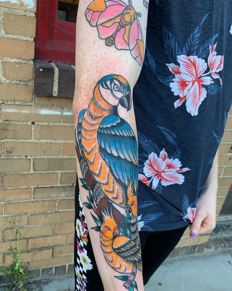 30 Stunning Parrot Tattoos You Will Love