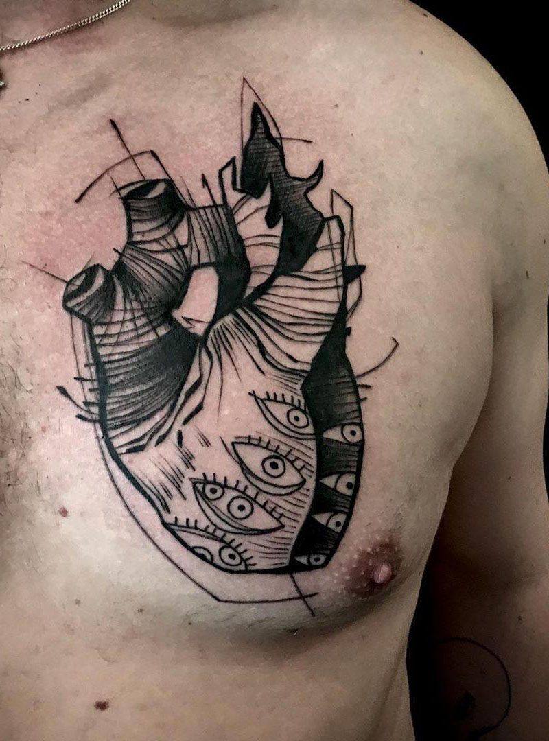30 Pretty Anatomical Heart Tattoos You Will Love