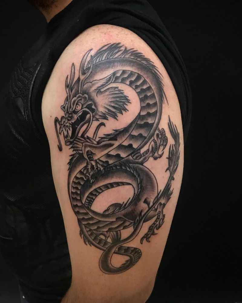 30 Pretty Dragon Tattoos Improve Your Temperament
