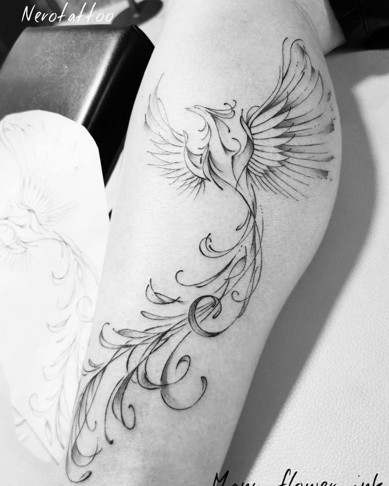 30 Pretty Phoenix Tattoos to Inspire You