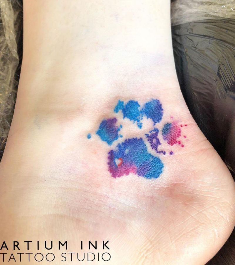 30 Pretty Paw Print Tattoo Designs to Inspire You