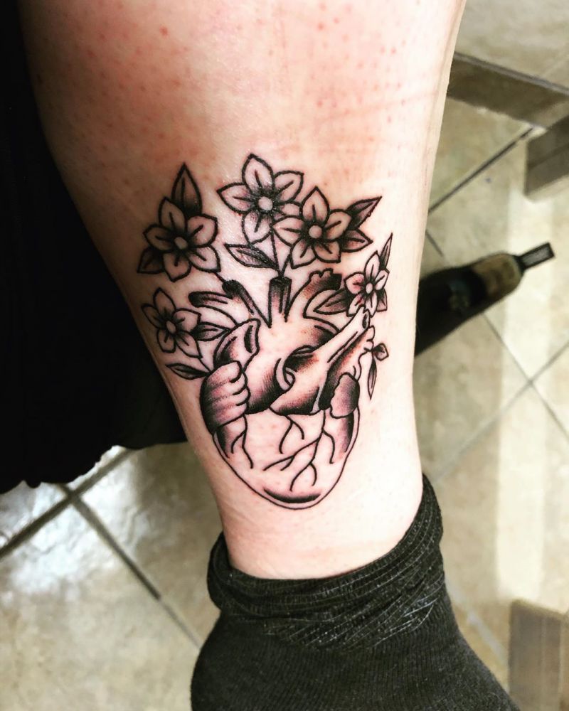 30 Pretty Anatomical Heart Tattoos You Will Love