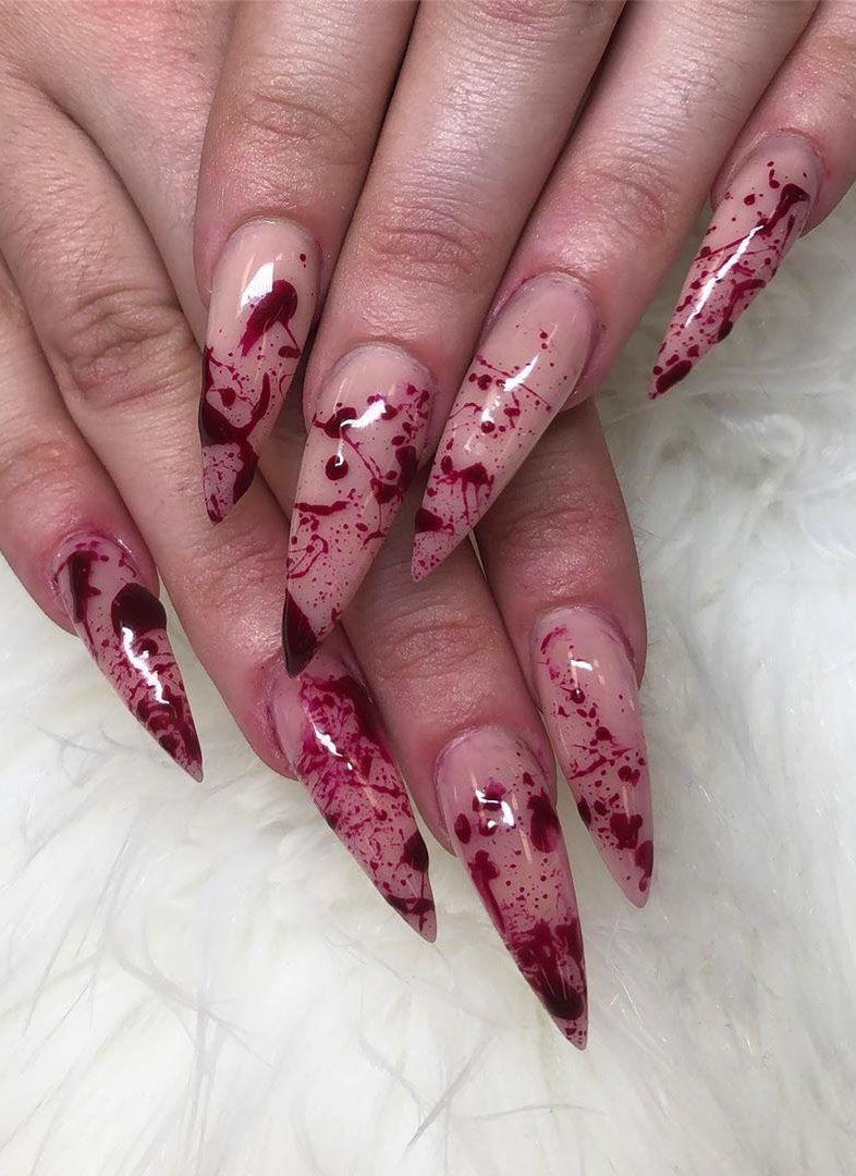 30 Trendy Halloween Bloody Nail Art Designs for 2022