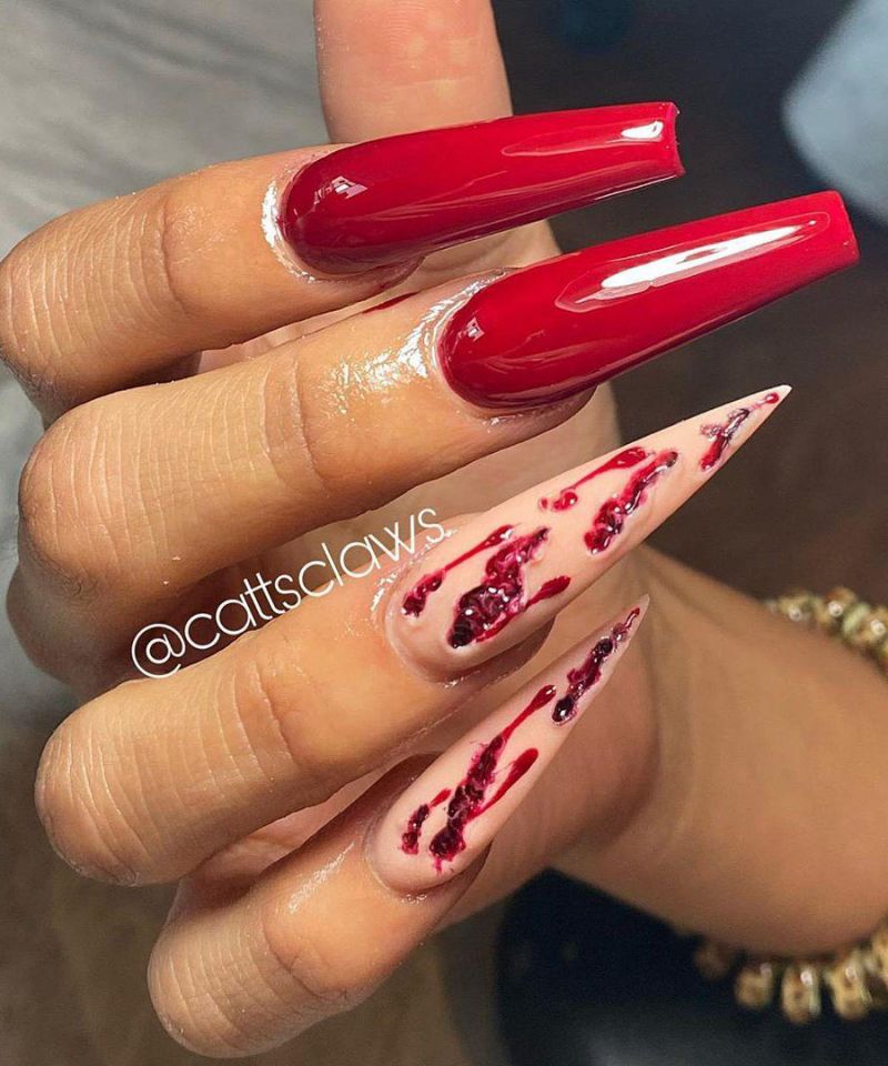 30 Trendy Halloween Bloody Nail Art Designs for 2022