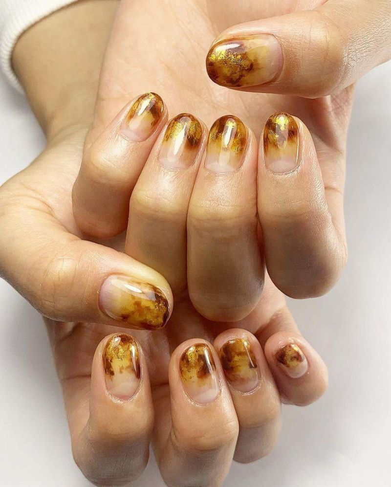 30 Trendy Amber Nails Make You Attractive