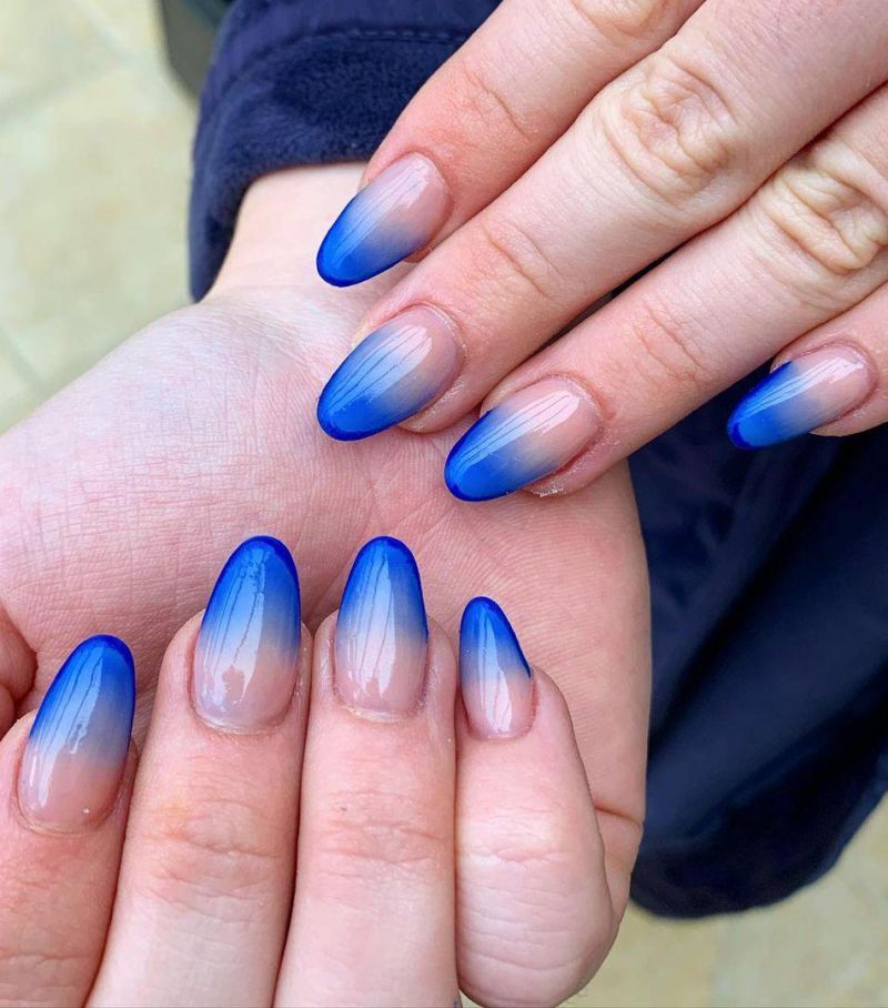 30 Trendy Blue Ombre Nails to Make You Attractive