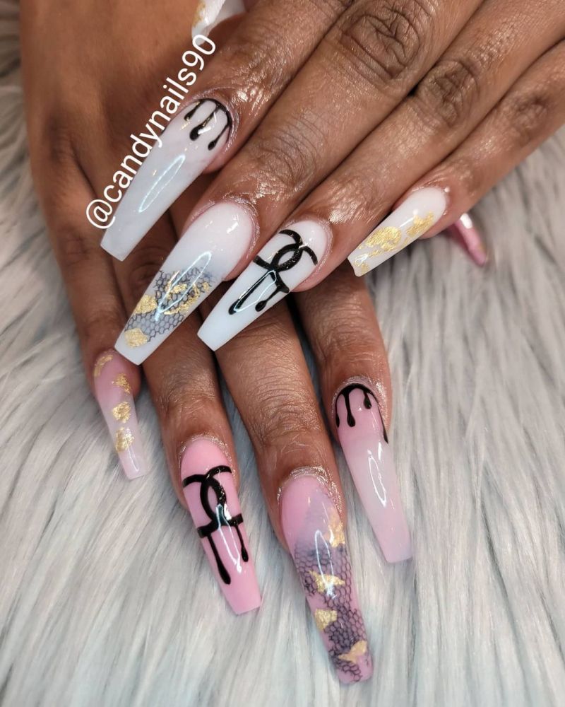 Chanel Inspired Nail Design for my sweetheart Sabrina🥰You can