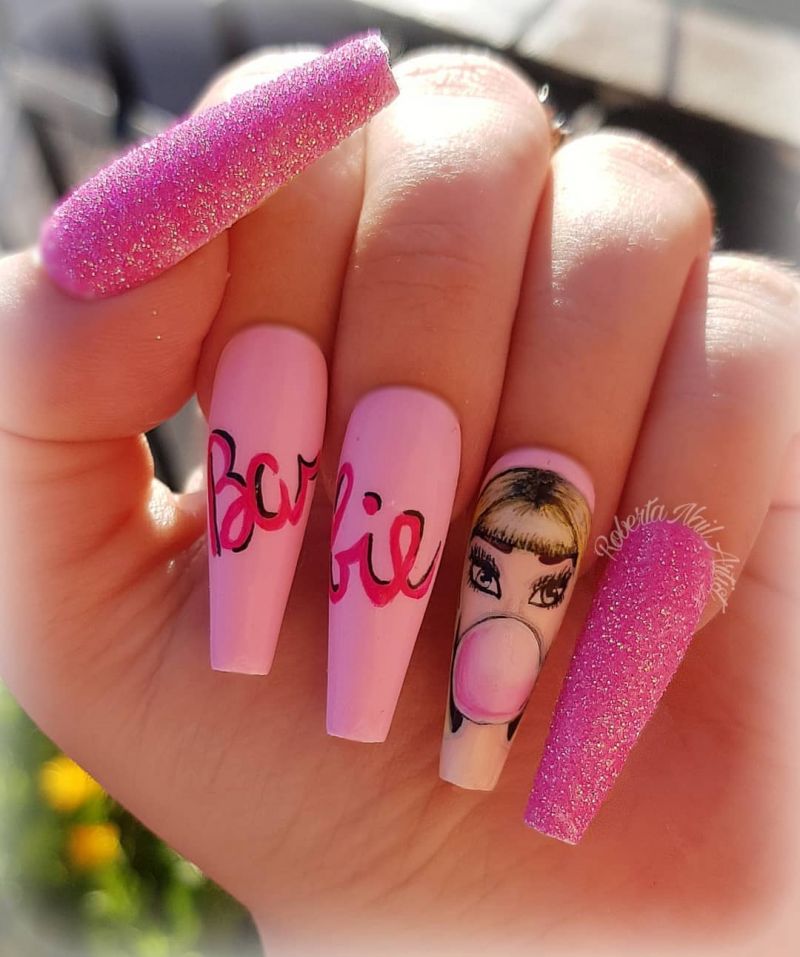 30 Fantastic Barbie Nail Art Designs To Inspire You