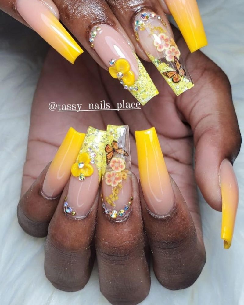 30 Elegant Yellow Ombre Nails to Try Right Now