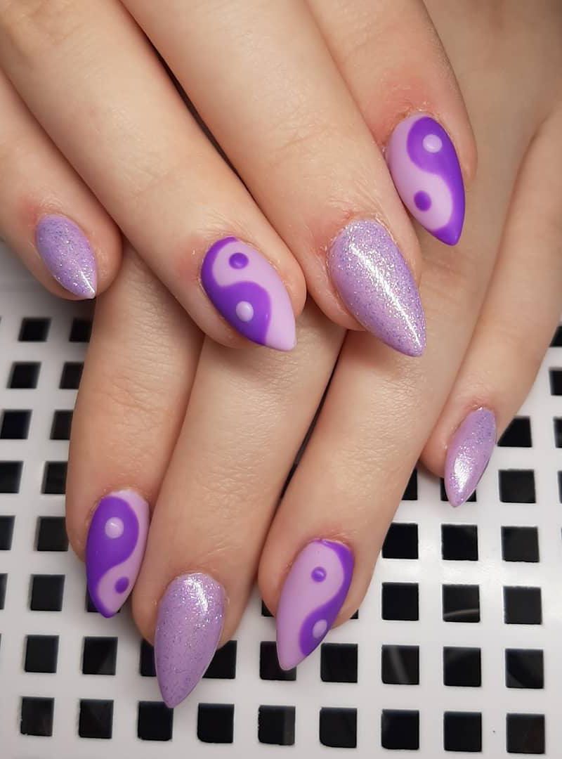 30 Pretty Purple Acrylic Nails to Express Your Personality