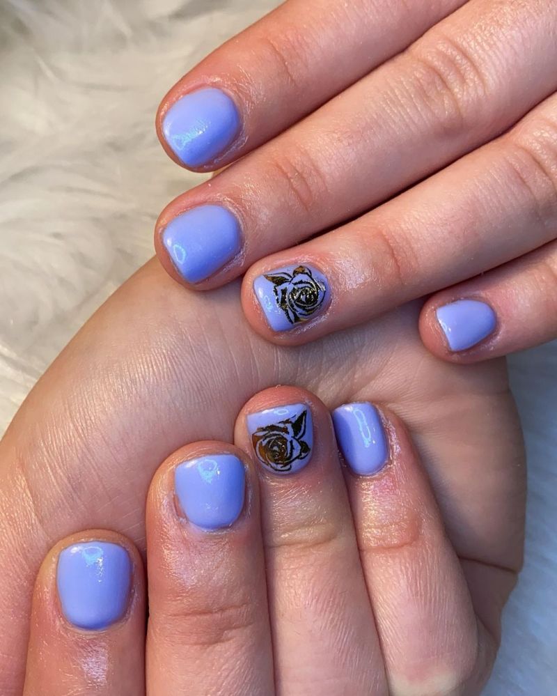 30 Trendy Periwinkle Nails You Will Love