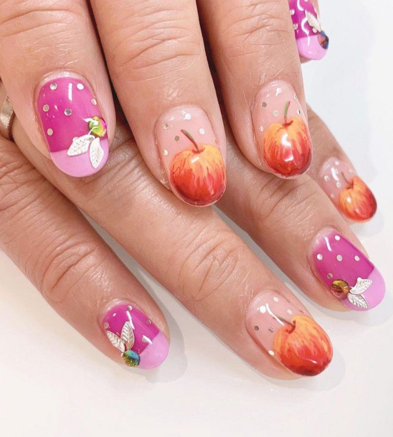 30 Pretty Apple Nail Art Designs You Should Try