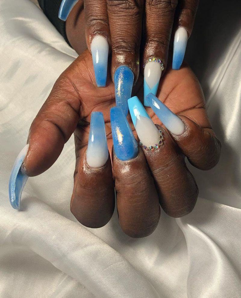 30 Trendy Blue Ombre Nails to Make You Attractive