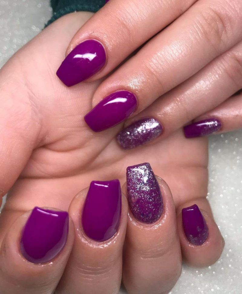30 Pretty Purple Acrylic Nails to Express Your Personality