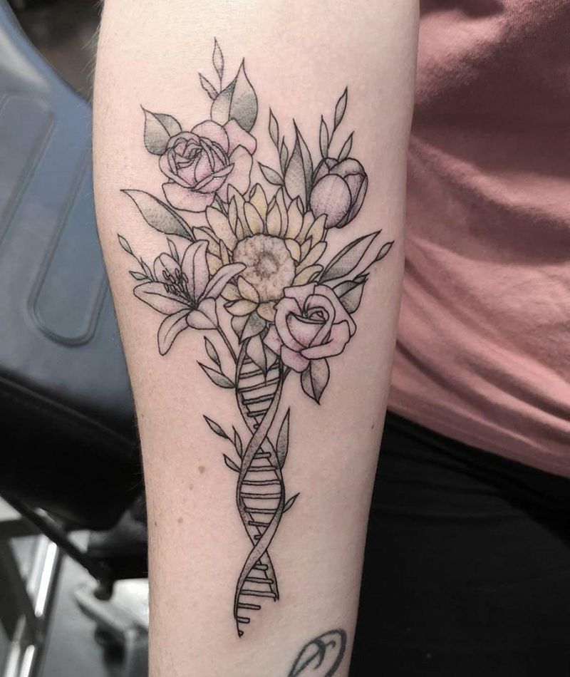 30 Pretty DNA Tattoos You Must Try