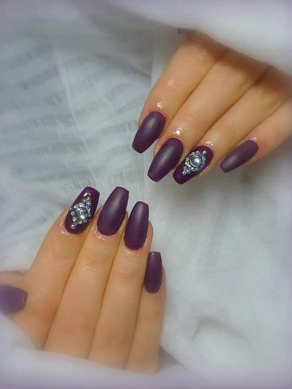 30 Pretty Matte Purple Nails You Must Love