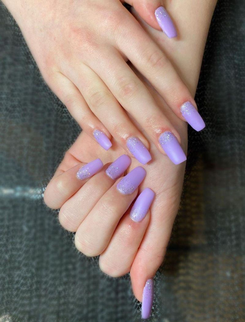 30 Pretty Matte Purple Nails You Must Love