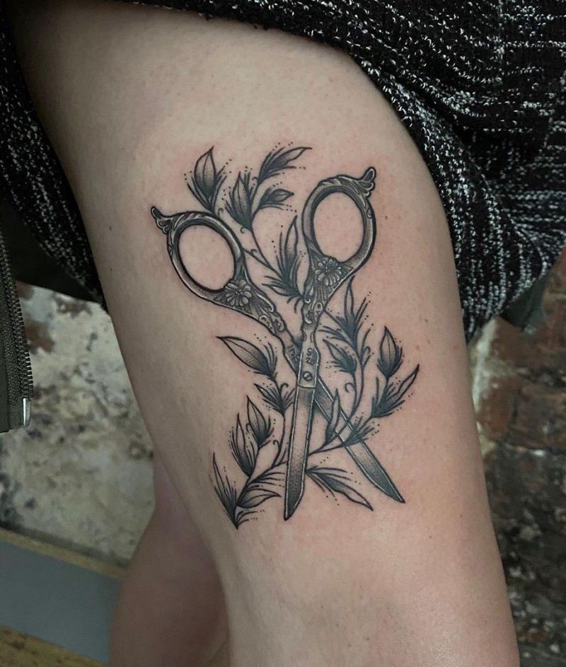30 Unique Scissor Tattoos You Will Love