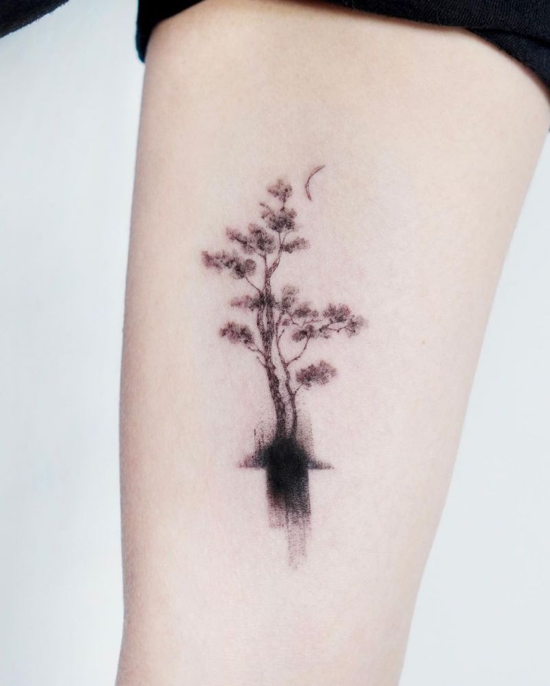 30 Pretty Pine Tree Tattoos to Inspire You