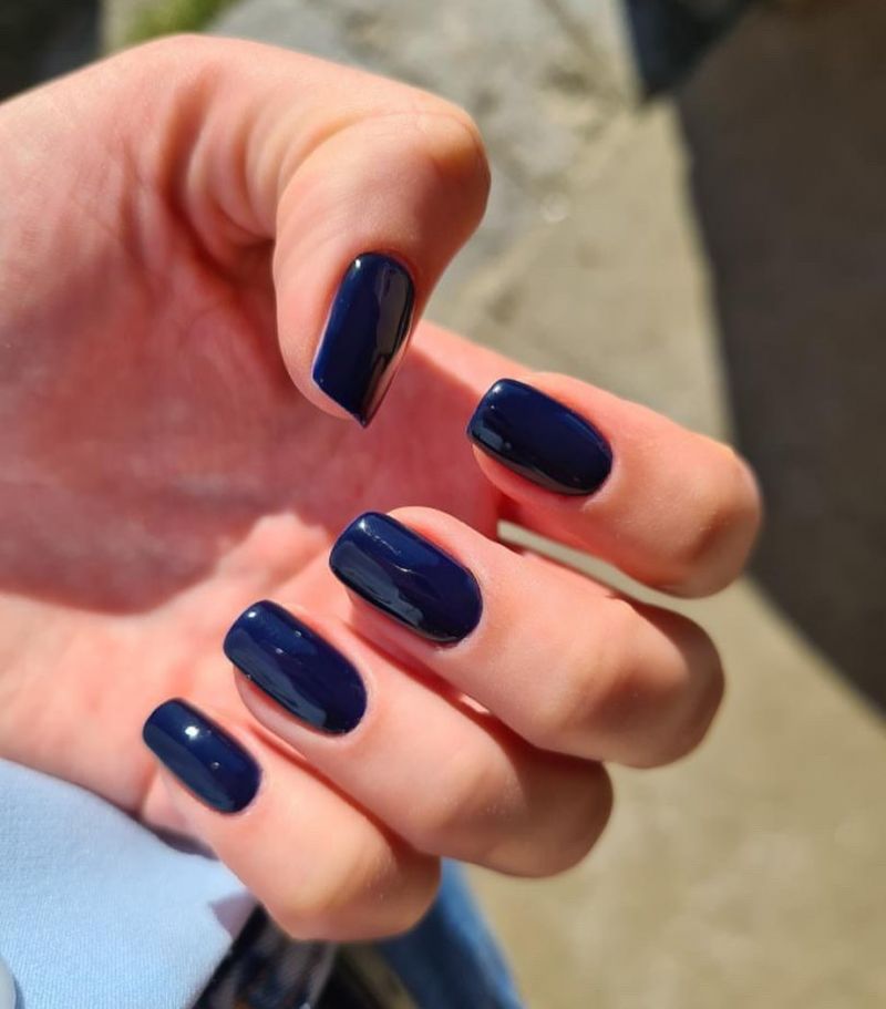 30 Stylish Navy Blue Nails For Inspiration