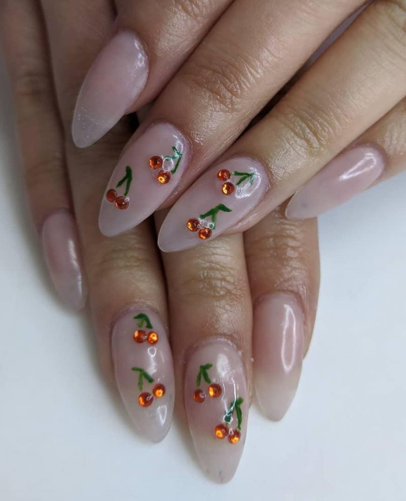 30 Pretty Cherry Nail Art Designs Just For You
