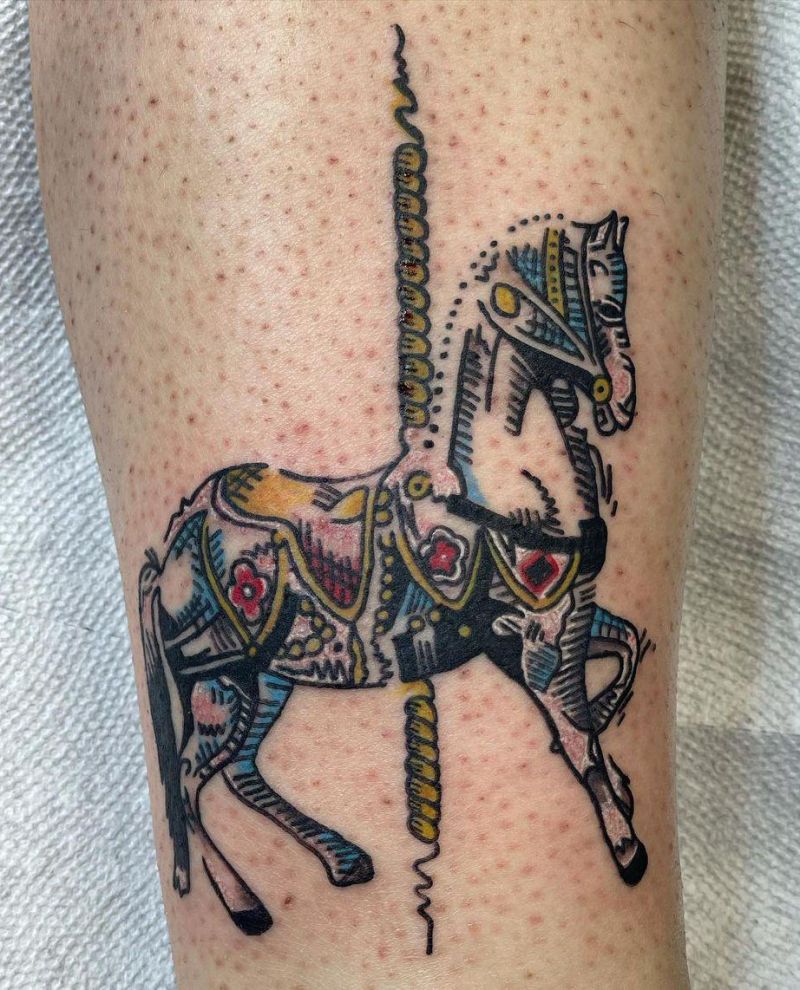 30 Pretty Carousel Tattoos You Can Copy