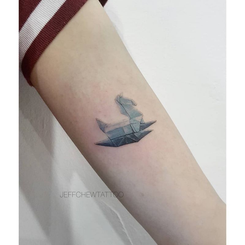 30 Pretty Paper Crane Tattoos You Will Love