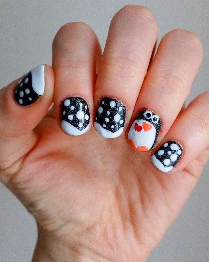 30 Cute Penguin Nail Art Designs You Can Copy
