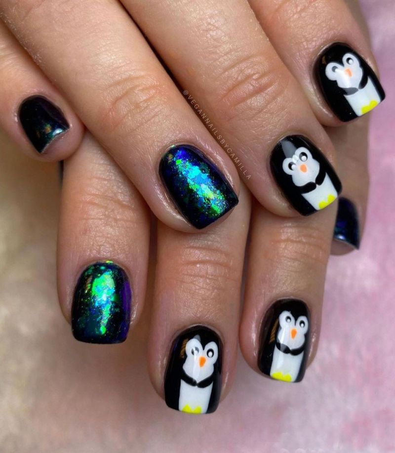 30 Cute Penguin Nail Art Designs You Can Copy