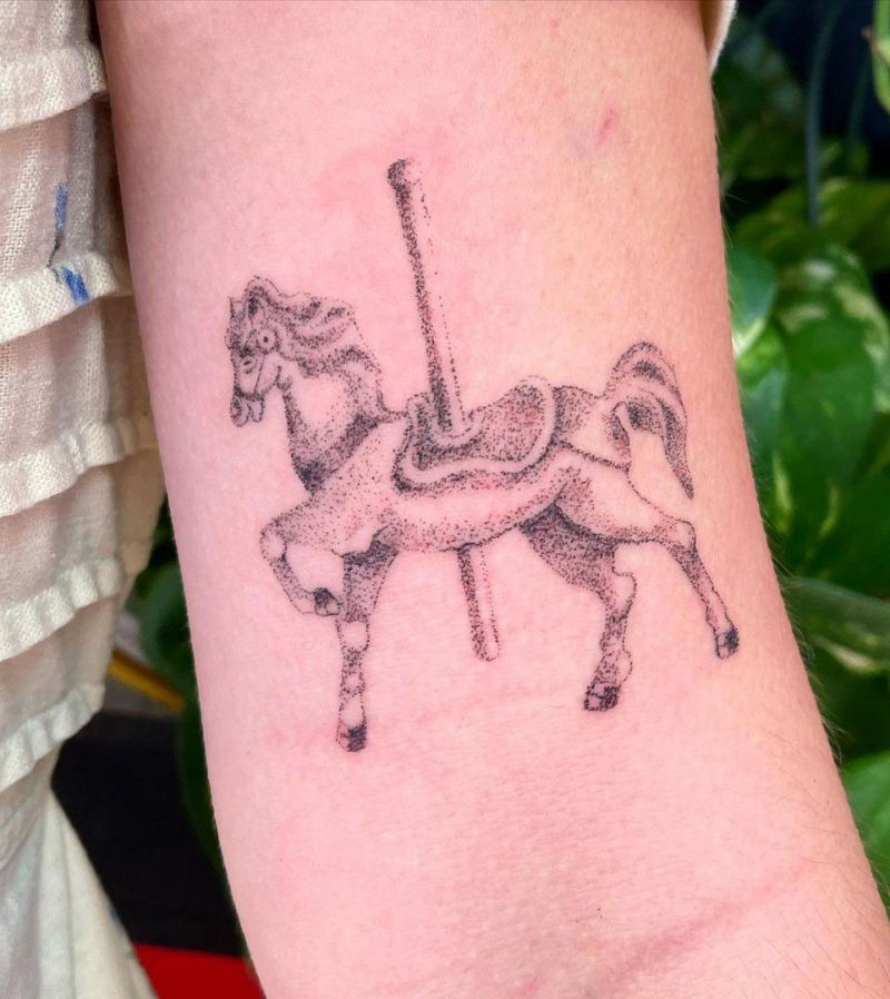 30 Pretty Carousel Tattoos You Can Copy