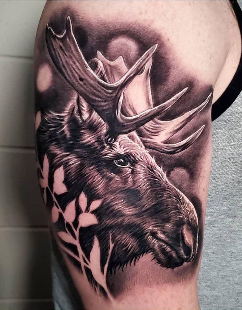 30 Great Moose Tattoos Give You Inspiration