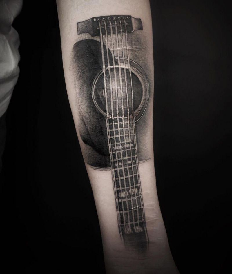 30 Elegant Guitar Tattoos You Can Copy