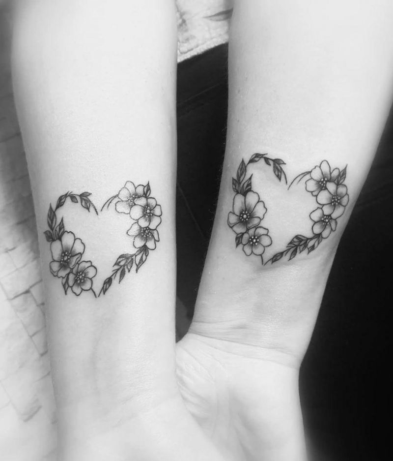 30 Unique Flower Heart Tattoos Give You Inspiration