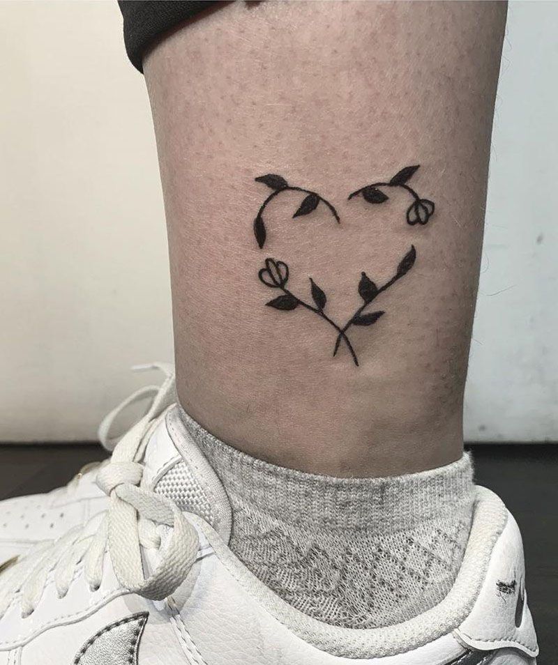30 Unique Flower Heart Tattoos Give You Inspiration