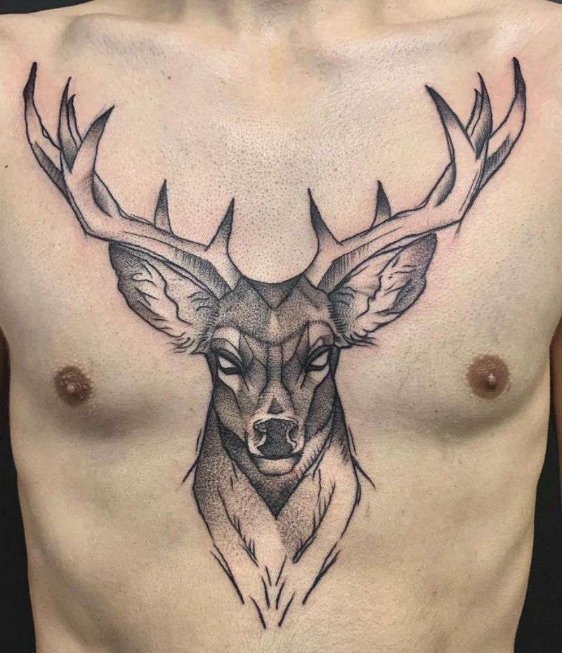 30 Gorgeous Elk Tattoos Make You Attractive